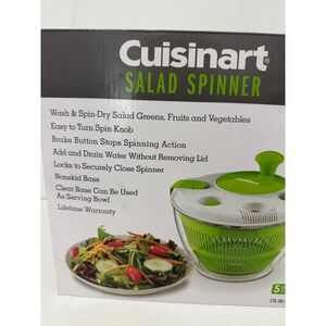 Cuisinart Salad Spinner CTG-00-SAS1 5 Qt New In Box Wash Drain Dry